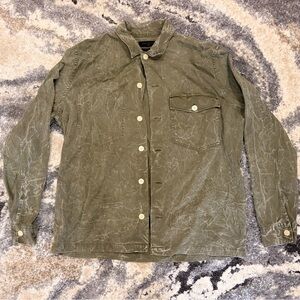 All Saints Khaki Green Shirt Jacket